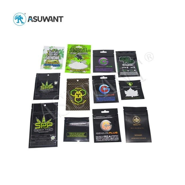 Matte Black Smell Proof CBD Packaging Edible Mylar Bag