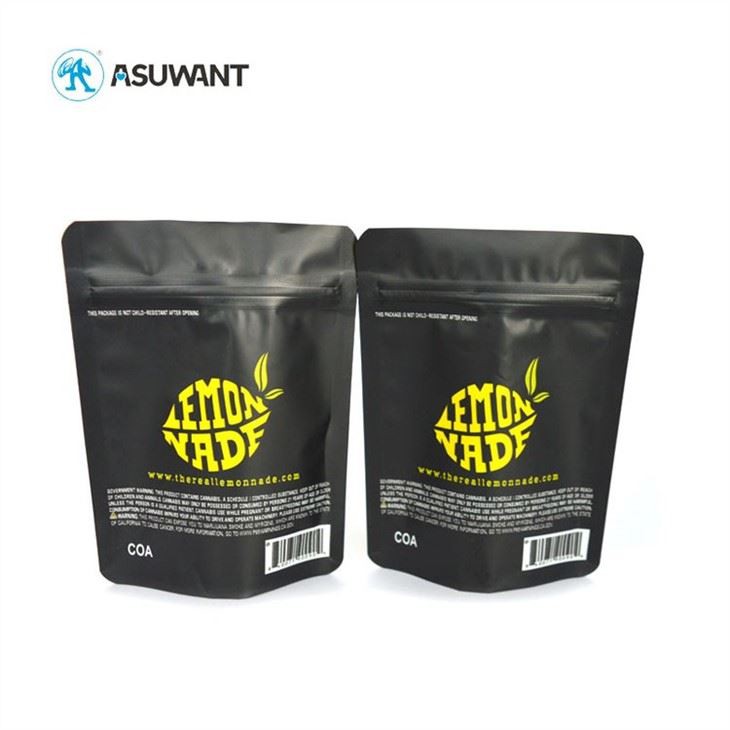 3.5 Mylar Bags Marijuana Tobacco Packaging Plastic Zipper Pack