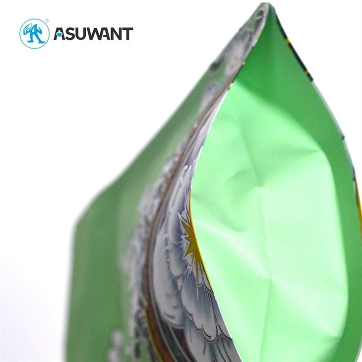 BRC GRS Custom Digital Printing Food Plastic Bag Soft Touch Matte Finish Holographic Foil Snack Packaging Pouch high quality